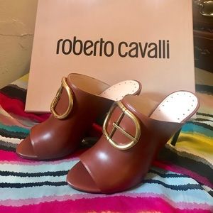 Roberto cavalli clog shoes